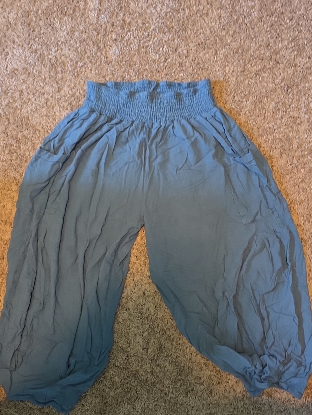 Tarse Smocked Waist Women Harem Pants